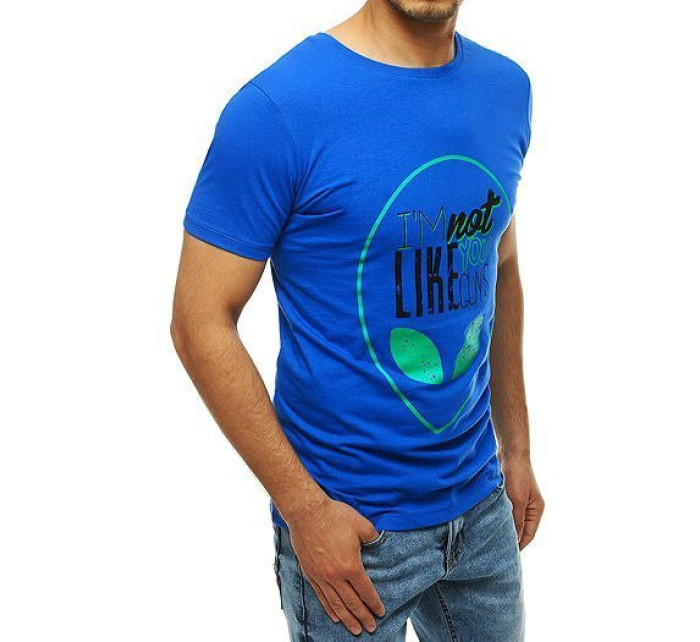 Modré pánské tričko s potiskem RX4156