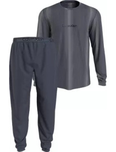 Spodní prádlo Pánské pyžamo L/S JOGGER SET 000NM2178EMZX - Calvin Klein