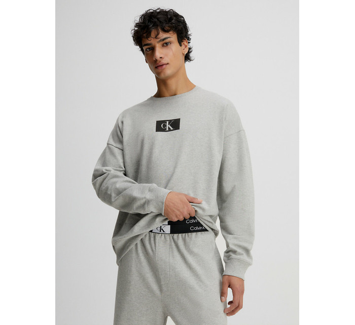Pánská mikina Lounge Sweatshirt CK96 000NM2415EP7A šedá - Calvin Klein