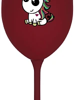 DUHOVÝ JEDNOROŽEC - bordo sklenice na víno 350 ml