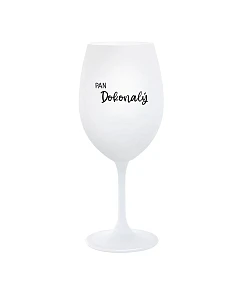 PAN DOKONALÝ - bílá sklenice na víno 350 ml