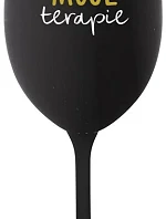 MOJE TERAPIE - černá sklenice na víno 350 ml
