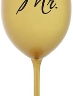 MRS. - zlatá sklenice na víno 350 ml