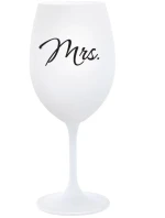 MRS. - bílá sklenice na víno 350 ml