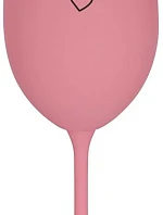 PŘEMLUVIL MĚ - růžová sklenice na víno 350 ml