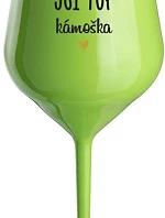 JSI TOP KÁMOŠKA - zelená nerozbitná sklenice na víno 470 ml