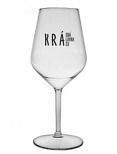 KRÁSNÁ KRÁLOVNA KRÁSY - čirá nerozbitná sklenice na víno 470 ml