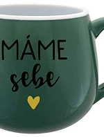 MÁME SEBE - zelený keramický hrníček 300 ml
