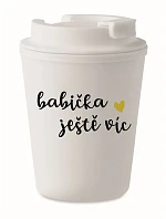 BABIČKA JEŠTĚ VÍC - bílý termohrnek 300 ml