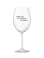 PROTOŽE BÝT BIOLOŽKA NENÍ PRDEL - čirá sklenice na víno 350 ml