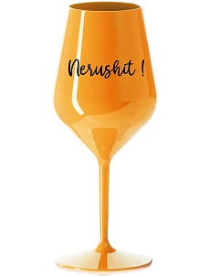 NERUSHIT! - oranžová nerozbitná sklenice na víno 470 ml