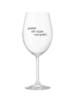 PROTOŽE BÝT VOJÁK NENÍ PRDEL - čirá sklenice na víno 350 ml