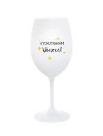 VYCHUTNÁVÁM SI VÁNOCE - bílá sklenice na víno 350 ml