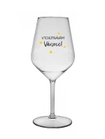 VYCHUTNÁVÁM SI VÁNOCE - čirá nerozbitná sklenice na víno 470 ml