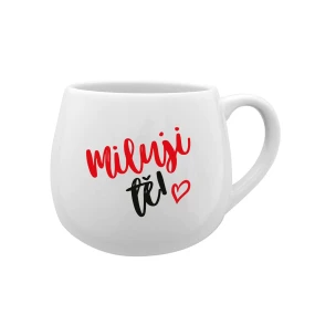 MILUJI TĚ! - bílý keramický hrníček 300 ml
