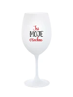 JSI MOJE VŠECHNO - bílá sklenice na víno 350 ml