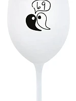 69 - bílá sklenice na víno 350 ml
