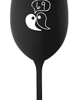 69 - černá sklenice na víno 350 ml