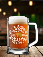 PIVO-KRUH - pivní sklenice 0,5