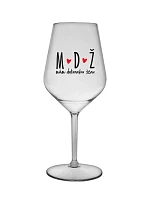 MÁM DOKONALOU ŽENU - čirá nerozbitná sklenice na víno 470 ml