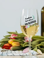 POMLÁZKA BOLÍ MÍŇ PO DVOU SKLENIČKÁCH! - čirá sklenice na víno 350 ml