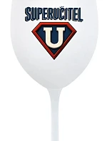 SUPERUČITEL (ZNAK) - bílá sklenice na víno 350 ml
