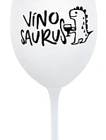 VÍNOSAURUS - bílá sklenice na víno 350 ml