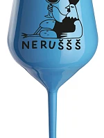 NERUŠŠŠ - modrá nerozbitná sklenice na víno 470 ml