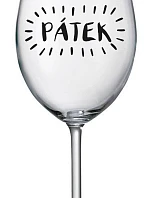 PÁTEK - čirá sklenice na víno 350 ml