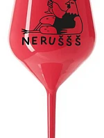 NERUŠŠŠ - červená nerozbitná sklenice na víno 470 ml
