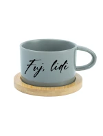 FUJ, LIDI - šedý hrníček makronka 200 ml