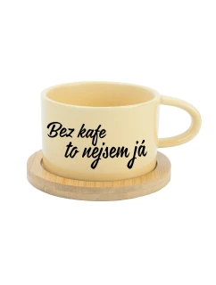 BEZ KAFE TO NEJSEM JÁ - žlutý hrníček makronka 200 ml