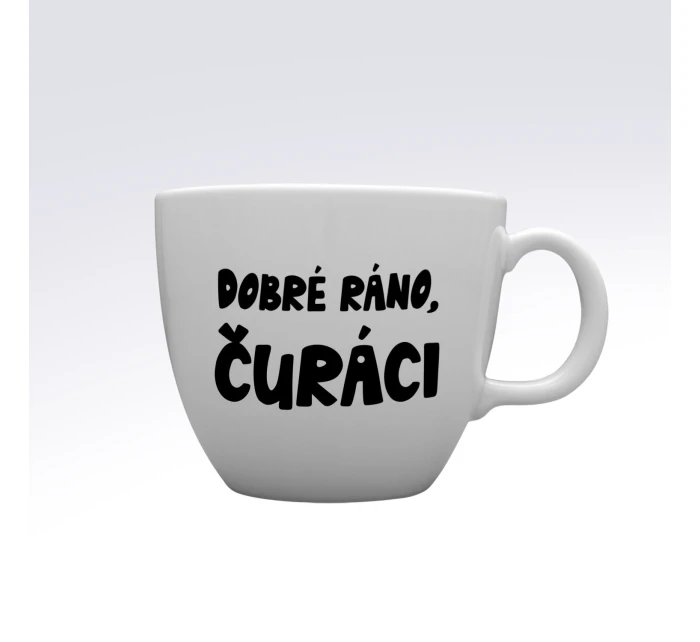 DOBRÉ RÁNO, ČURÁCI - MEGA XXL keramický hrnek 1000 ml DOBRÉ RÁNO, ČURÁCI - MEGA XXL keramický hrnek 1000 ml