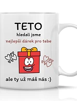 NEJLEPŠÍ DÁREK PRO TETU - klasický bílý keramický hrníček 300 ml