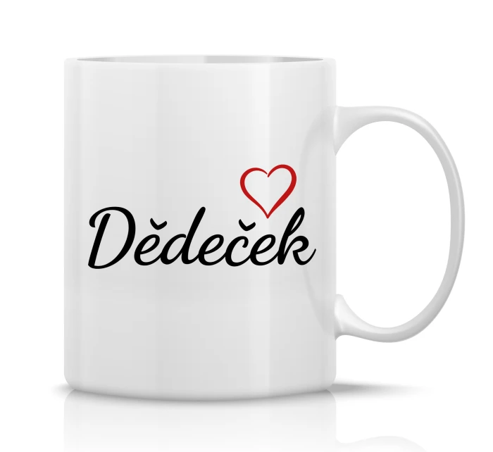 DĚDEČEK - klasický bílý keramický hrníček 300 ml DĚDEČEK - klasický bílý keramický hrníček 300 ml