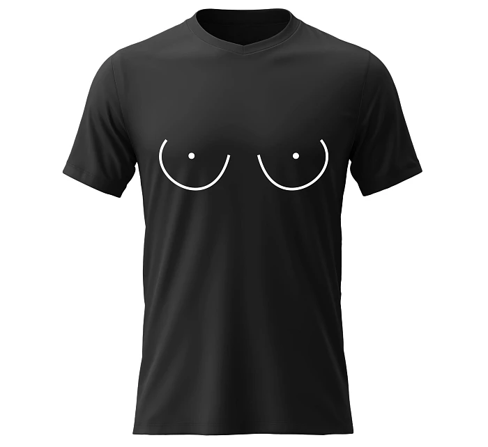 Dámské bavlněné tričko s potiskem - PRSA (MALÁ) - černé Dámské bavlněné tričko s potiskem - PRSA (MALÁ) - černé