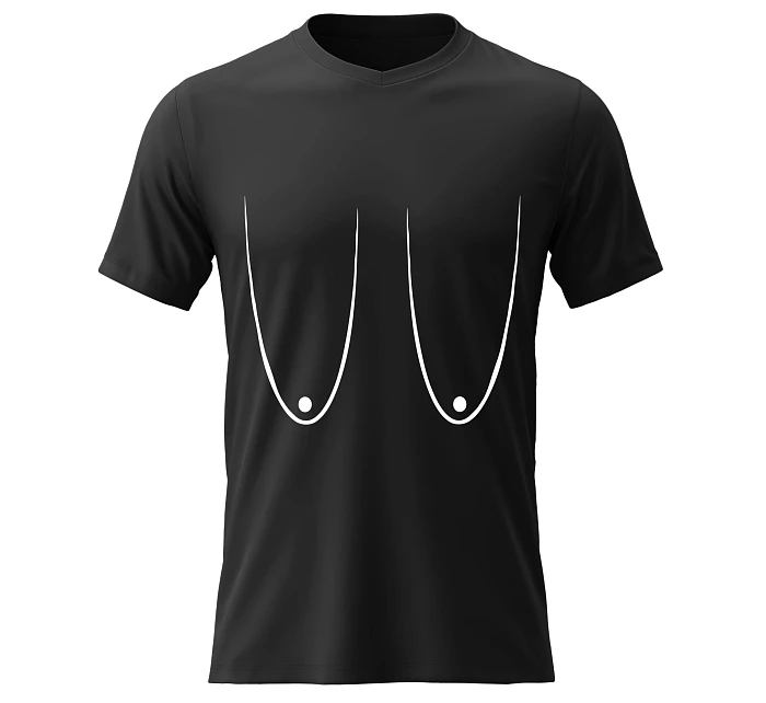 Pánské bavlněné tričko s potiskem - PRSA (VELKÁ) - černé Pánské bavlněné tričko s potiskem - PRSA (VELKÁ) - černé