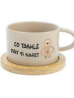 CO TAKHLE DÁT SI KAFE? - krémový hrníček makronka 200 ml