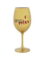 SPOLUPIČKY - zlatá sklenice na víno 350 ml