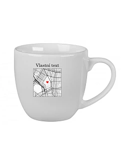 Personalizovaný keramický hrnek 400 ml s mapou