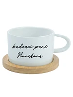 Personalizovaný keramický hrníček "MAKRONKA" - budoucí paní
