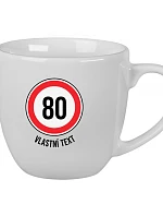 Personalizovaný keramický hrníček 400 ml - narozeninová dopravní značka