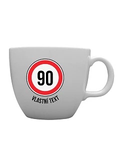 Personalizovaný MEGA XXL keramický hrnek 1 000 ml - narozeninová dopravní značka
