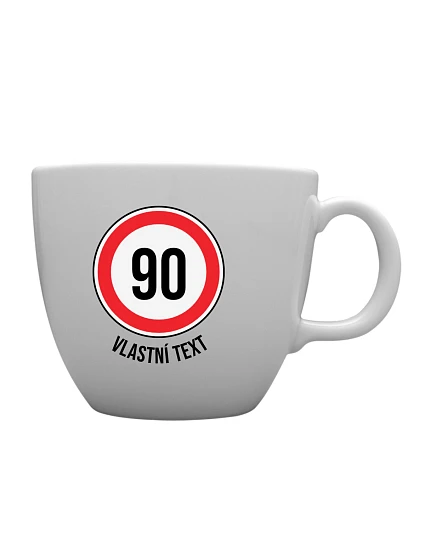 Personalizovaný MEGA XXL keramický hrnek 1 000 ml - narozeninová dopravní značka Personalizovaný MEGA XXL keramický hrnek 1 000 ml - narozeninová dopravní značka