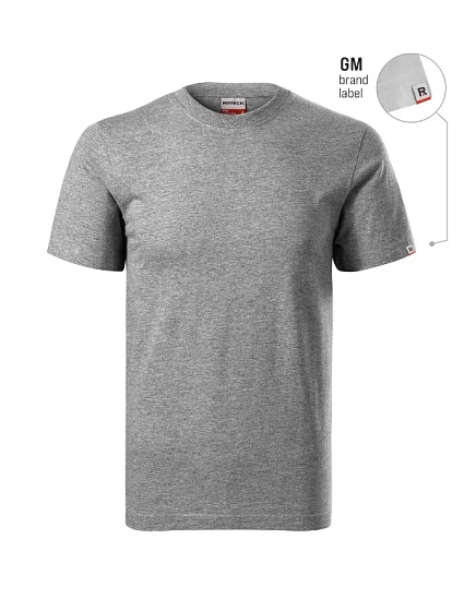 Base tričko unisex tmavě šedý melír 12 (brand label)