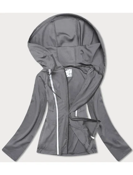 Pružná šedá mikina s kapucí (20318) Pružná šedá mikina s kapucí (20318)