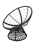 ZAHRADNÍ KŘESLO OTOČNÉ O 360 STUPŇŮ S ČERVENÝM POLŠTÁŘEM