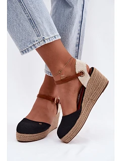 Dámské sandály Espadryle na platformě Wrangler 20261087-25Y Černé