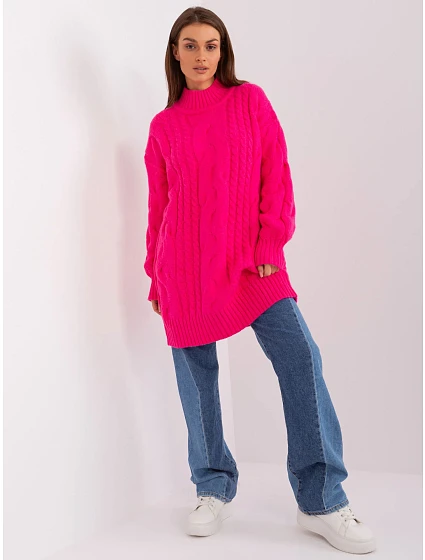 Sweter AT SW  fluo różowy model 18884772 - FPrice