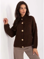 Sweter MI SW model 21393105 ciemny brązowy - FPrice Sweter MI SW model 21393105 ciemny brązowy - FPrice